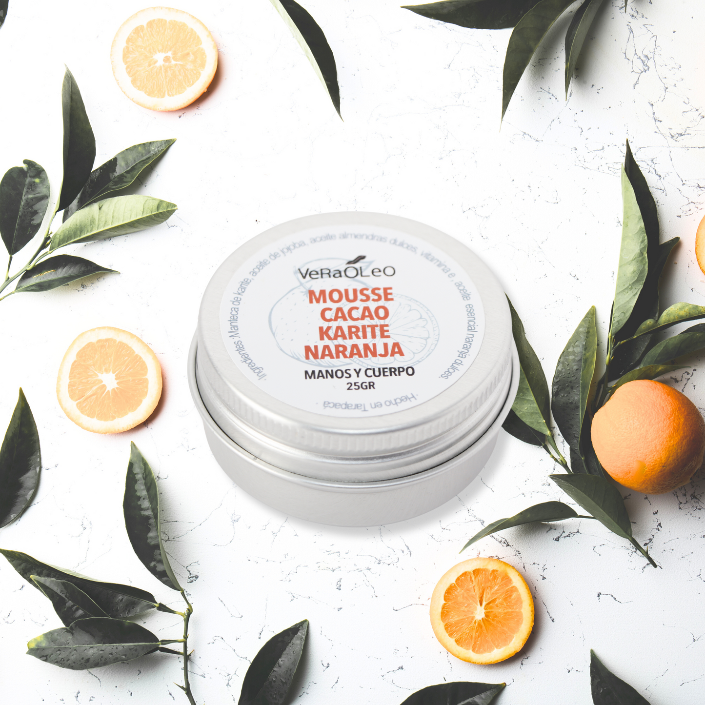 Mousse para manos de Karité Cacao Naranja