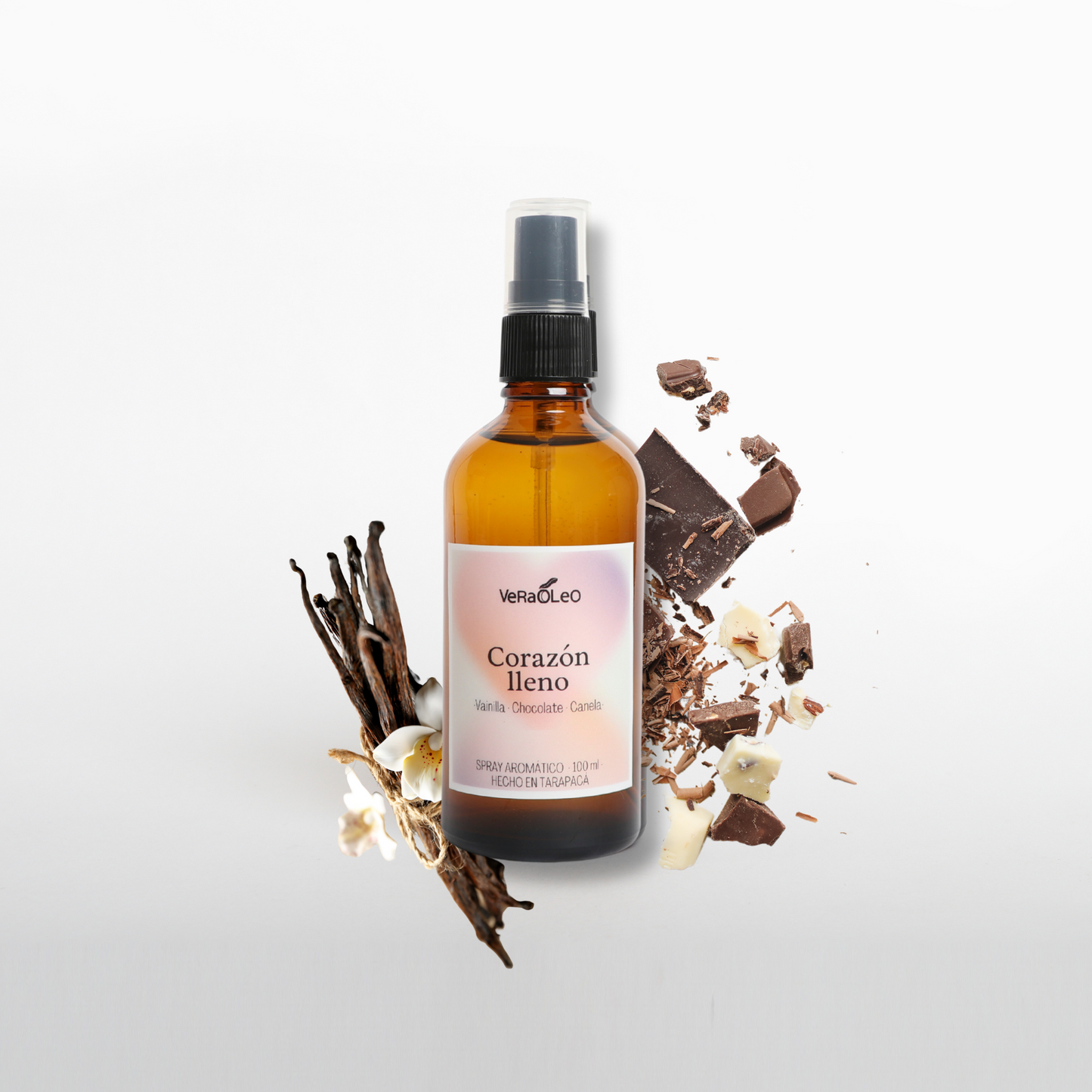 Spray Ambiental Corazón Lleno - Chocolate, vainilla y canela