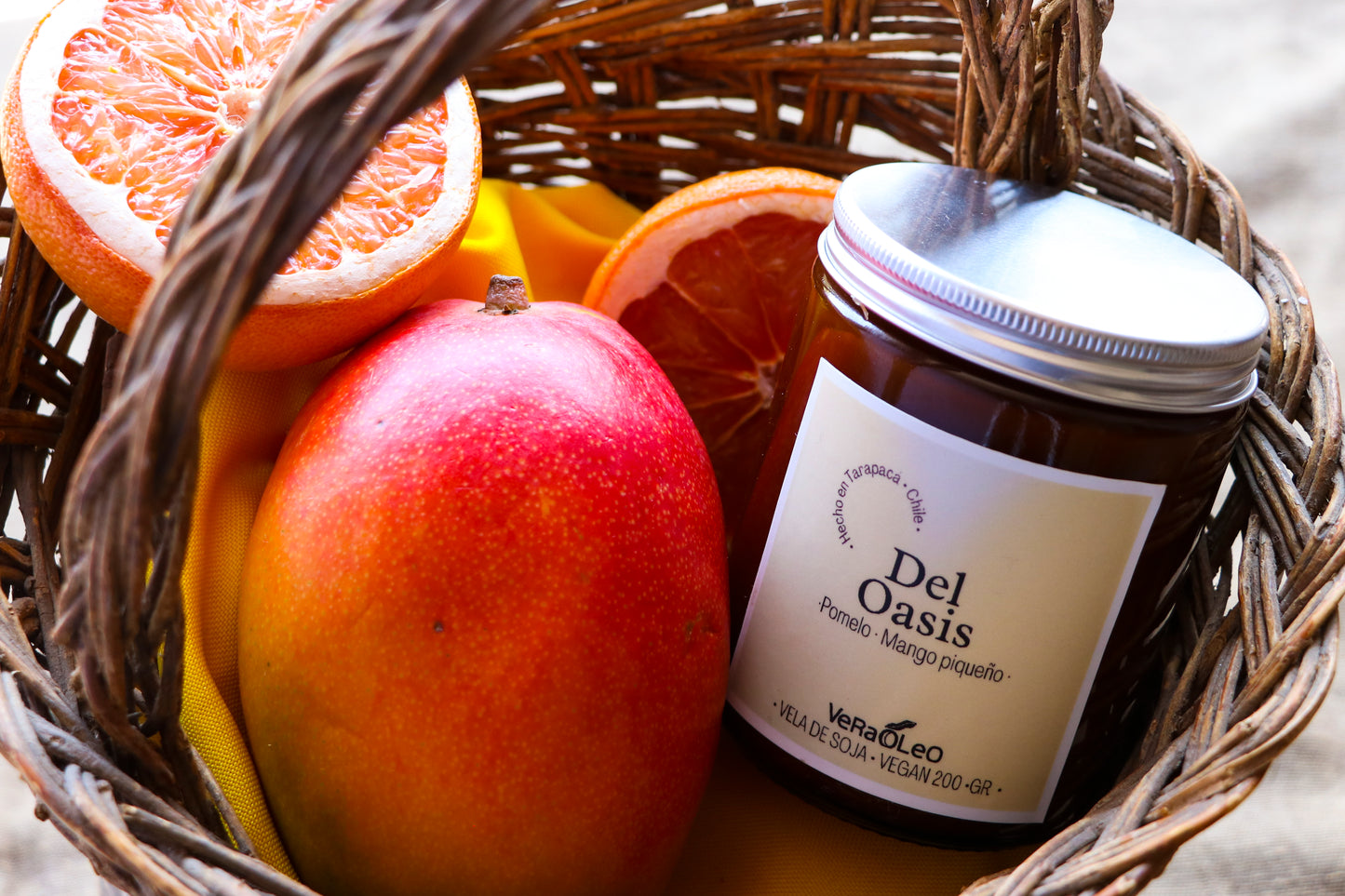 Vela Soja Del Oasis - Mango y Pomelo